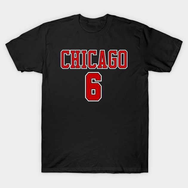 Chicago Basketball no.6 T-Shirt by Buff Geeks Art